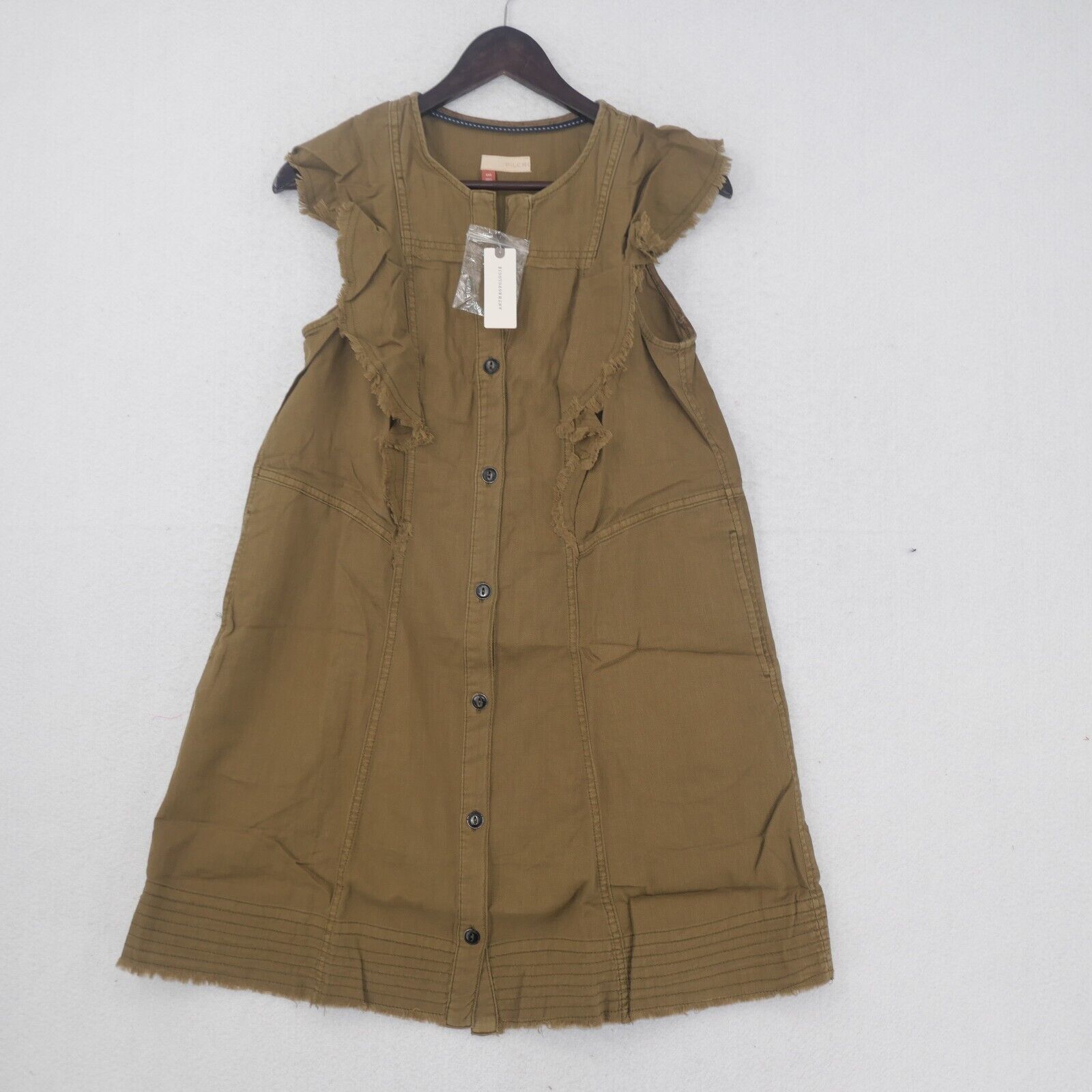 Anthropologie NEW Anthropologie Pilcro Flutter Sleeve Buttondown Dress Size XXS / US 00 / IT 34 - 3 Thumbnail