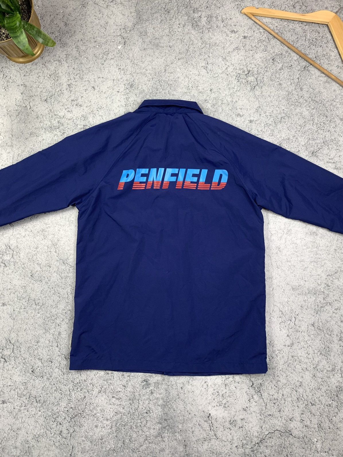Penfield Penfield Big Logo Nylon Navy Coach Jacket Mens Size S Size US S / EU 44-46 / 1 - 6 Thumbnail