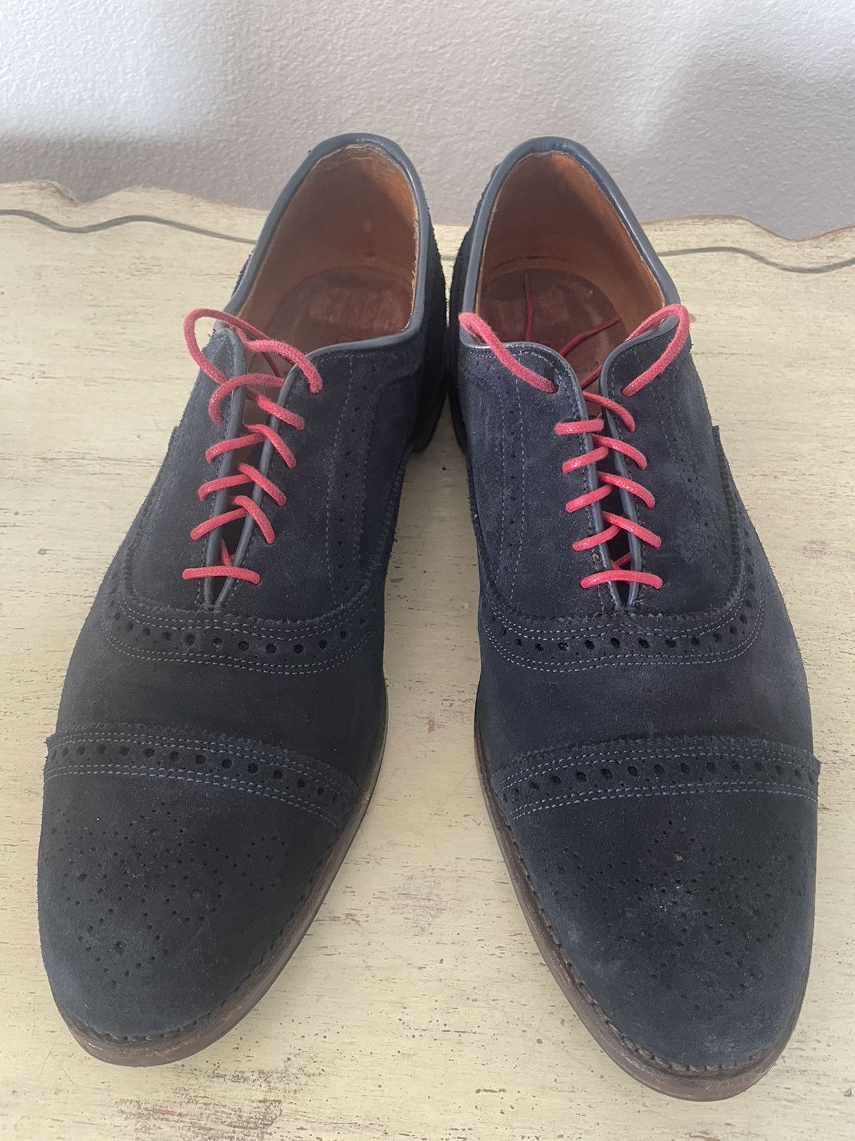 Allen Edmonds Strand Suede Cap Toe Oxford Dress Shoe Size US 13 / EU 46 - 1 Thumbnail