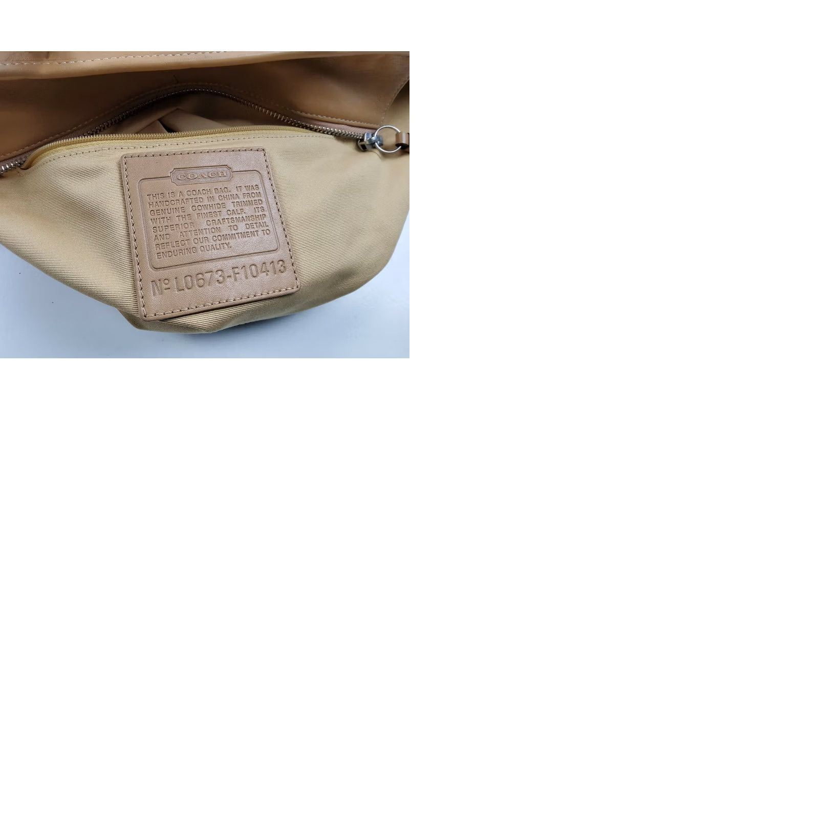 Coach Coach West Gallery Large Shoulder Bag Tan Leather Tote Purse Womens Bag Size ONE SIZE - 9 Thumbnail