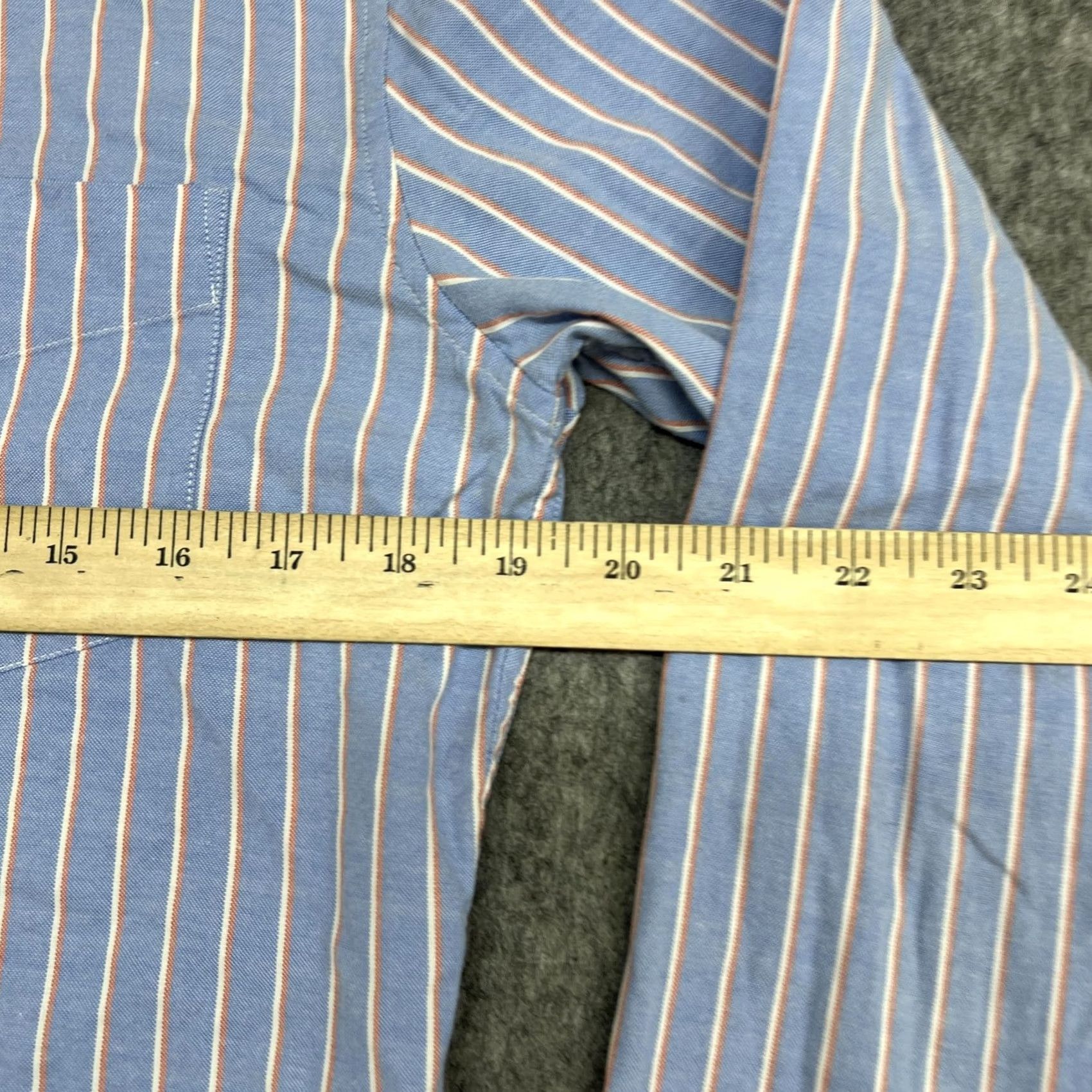 Bonobos Bonobos Mens Slim Fit Stretch Blue Stripe Shirt S Business Office Size 36R - 5 Thumbnail