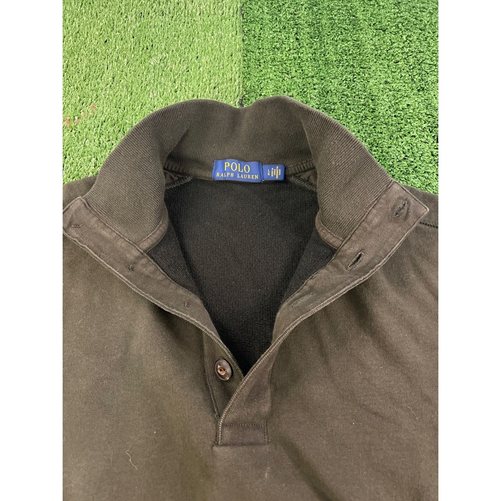 Polo Ralph Lauren Polo Ralph Lauren Mens Khaki Green Mock Neck Button L Size US L / EU 52-54 / 3 - 4 Thumbnail