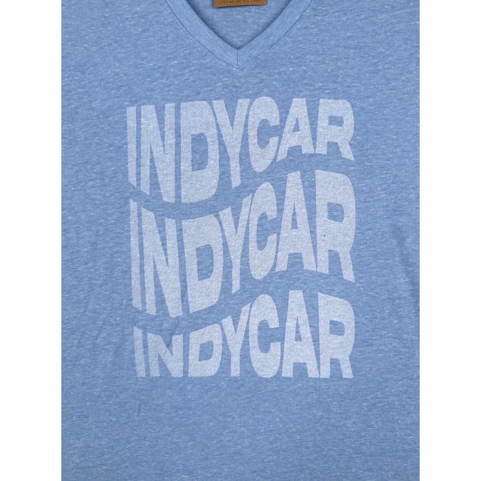 Vintage Indycar Shirt Womens 2XL Blue Racing Short Sleeve V-Neck Tri-Blend T-Shirt Guess? Size XXL / US 16-18 / IT 52-54 - 6 Thumbnail