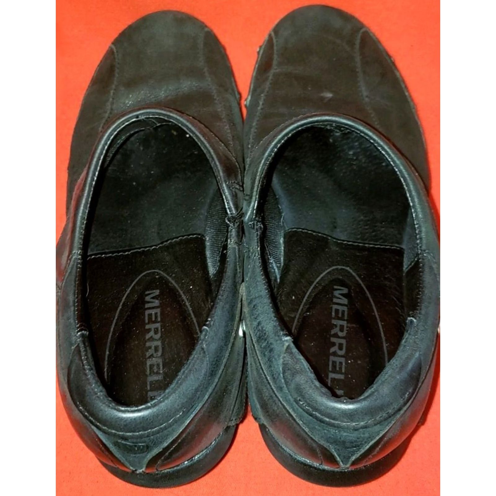 Merrell Merrell Womens Clogs 8M Weathered Black Leather Smooth Collar with Button 1197706 Size US 6 / IT 36 - 7 Thumbnail