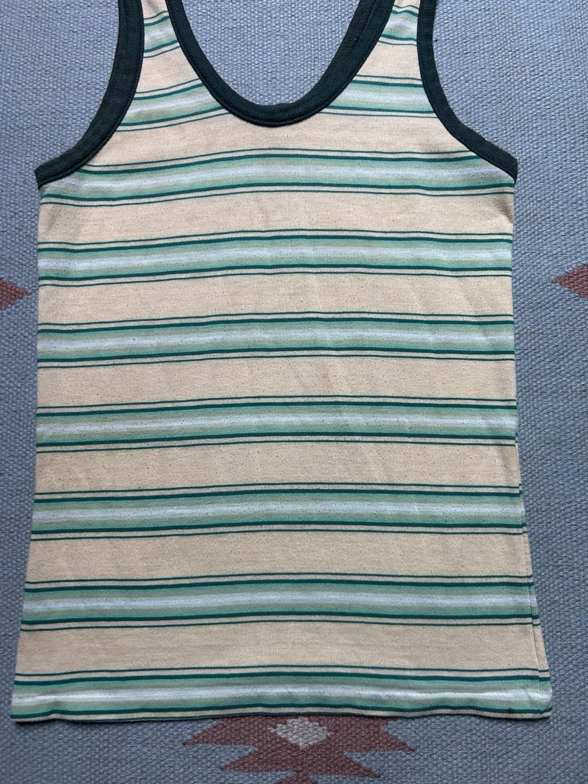 Vintage Vintage 70s striped tank top shirt soft youth kids medium? Size XXS / US 00 / IT 34 - 2 Thumbnail