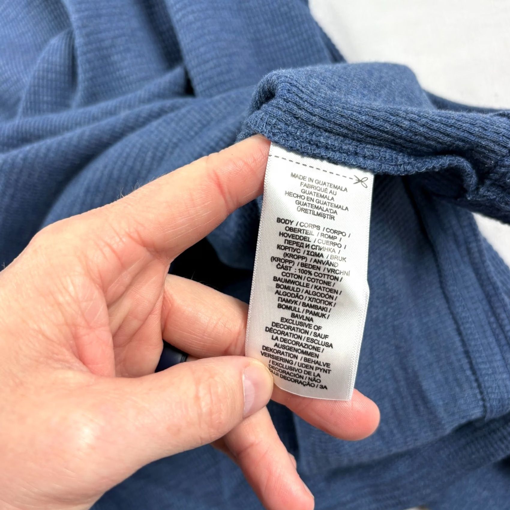 Polo Ralph Lauren Polo Ralph Lauren Sweatshirt Men 2XL Blue Waffle Knit Thermal Crew Neck Pullover Shirt Regular Size 2XL Mens Size US XXL / EU 58 / 5 - 7 Thumbnail