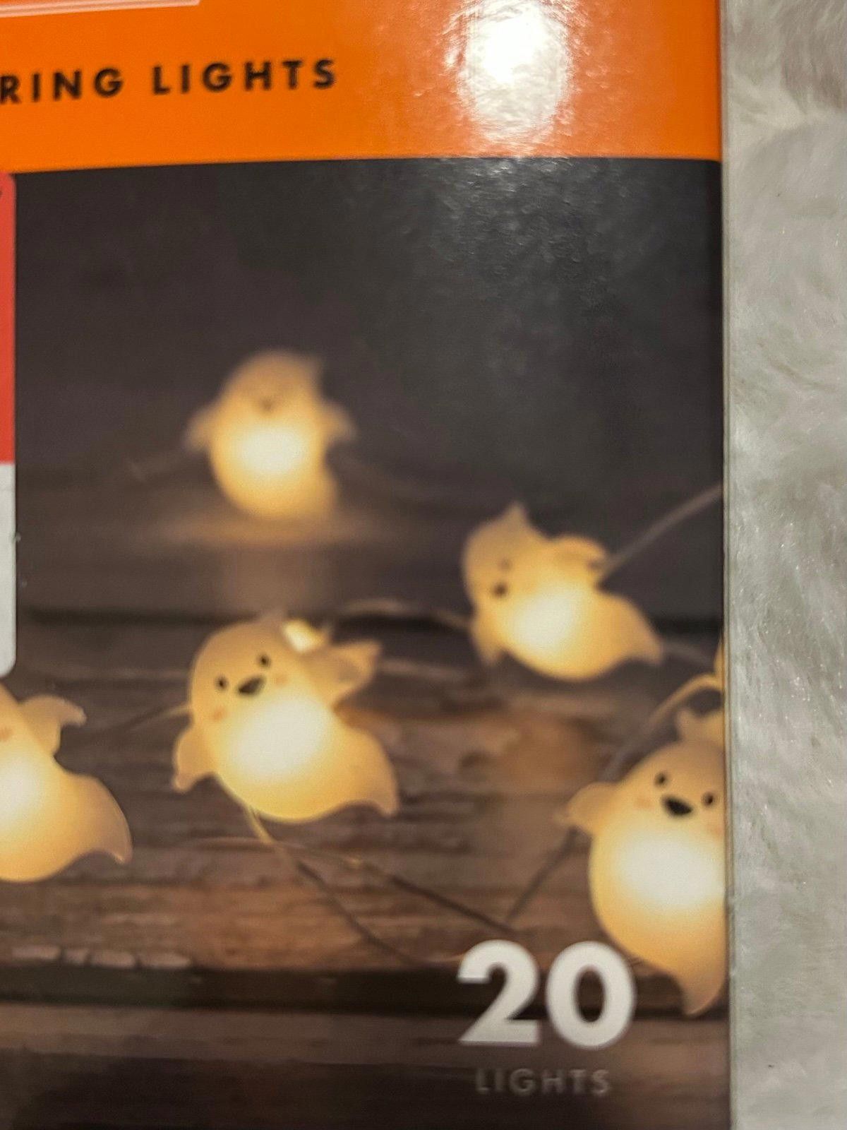 Designer Halloween LEDghost string lights 20 on set Size ONE SIZE - 3 Thumbnail