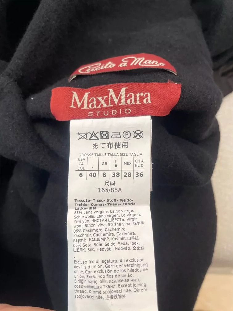 Max Mara Max Mara Autumn/Winter Classic Black Double Face Cashmere Size M / US 6-8 / IT 42-44 - 4 Thumbnail