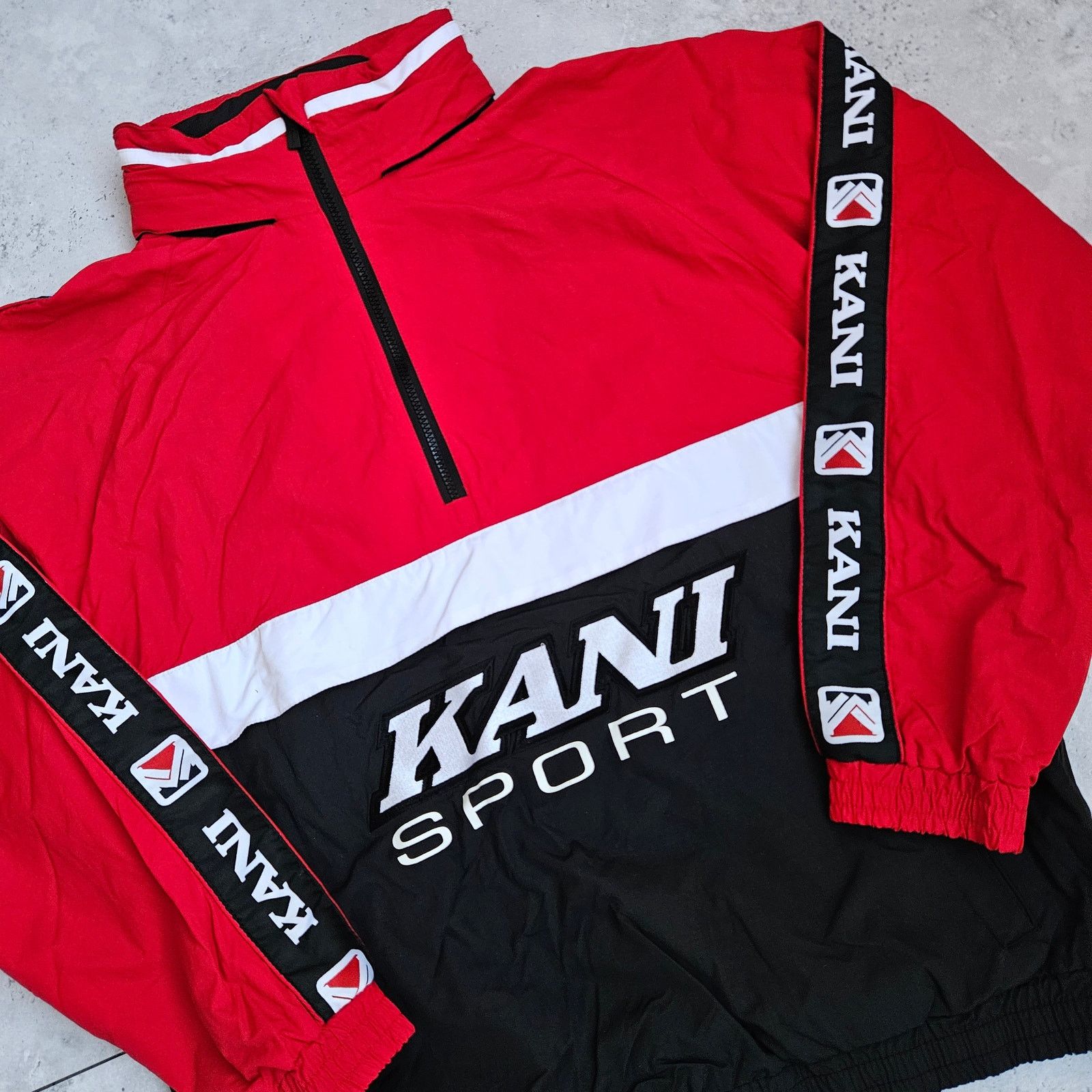 Karl Kani Vintage Karl Kani Windbreaker Jacket in Red Size US L / EU 52-54 / 3 - 3 Thumbnail
