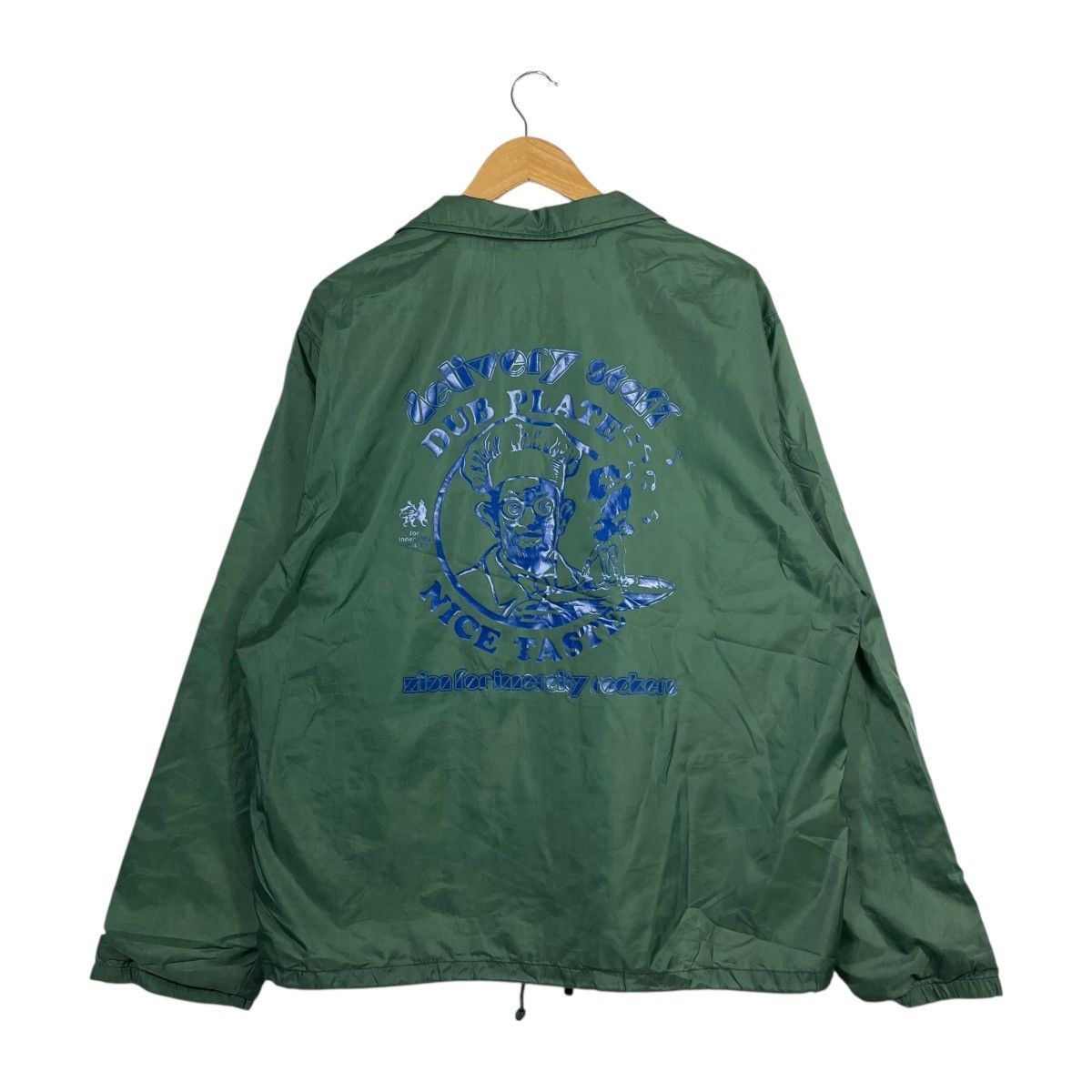 Vintage Zion Dub Plate Nice Tasty Delivery Staff Coach Jacket Green Size US L / EU 52-54 / 3 - 4 Thumbnail