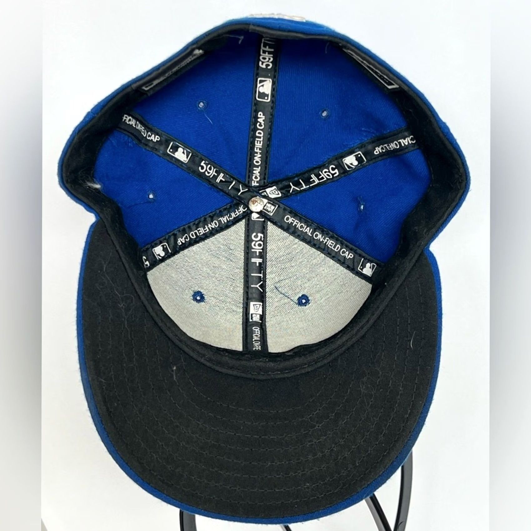 New Era Milwaukee Brewers MLB On-Field New Era 59FIFTY Blue Hat Size 7 1/8 Mens Baseball Cap Size ONE SIZE - 5 Thumbnail