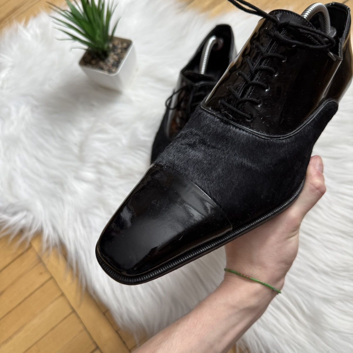 Dsquared2 📌 RARE Vintage Dsquared2 Pony Hair Derby Shoes Leather Size US 10 / EU 43 - 12 Thumbnail