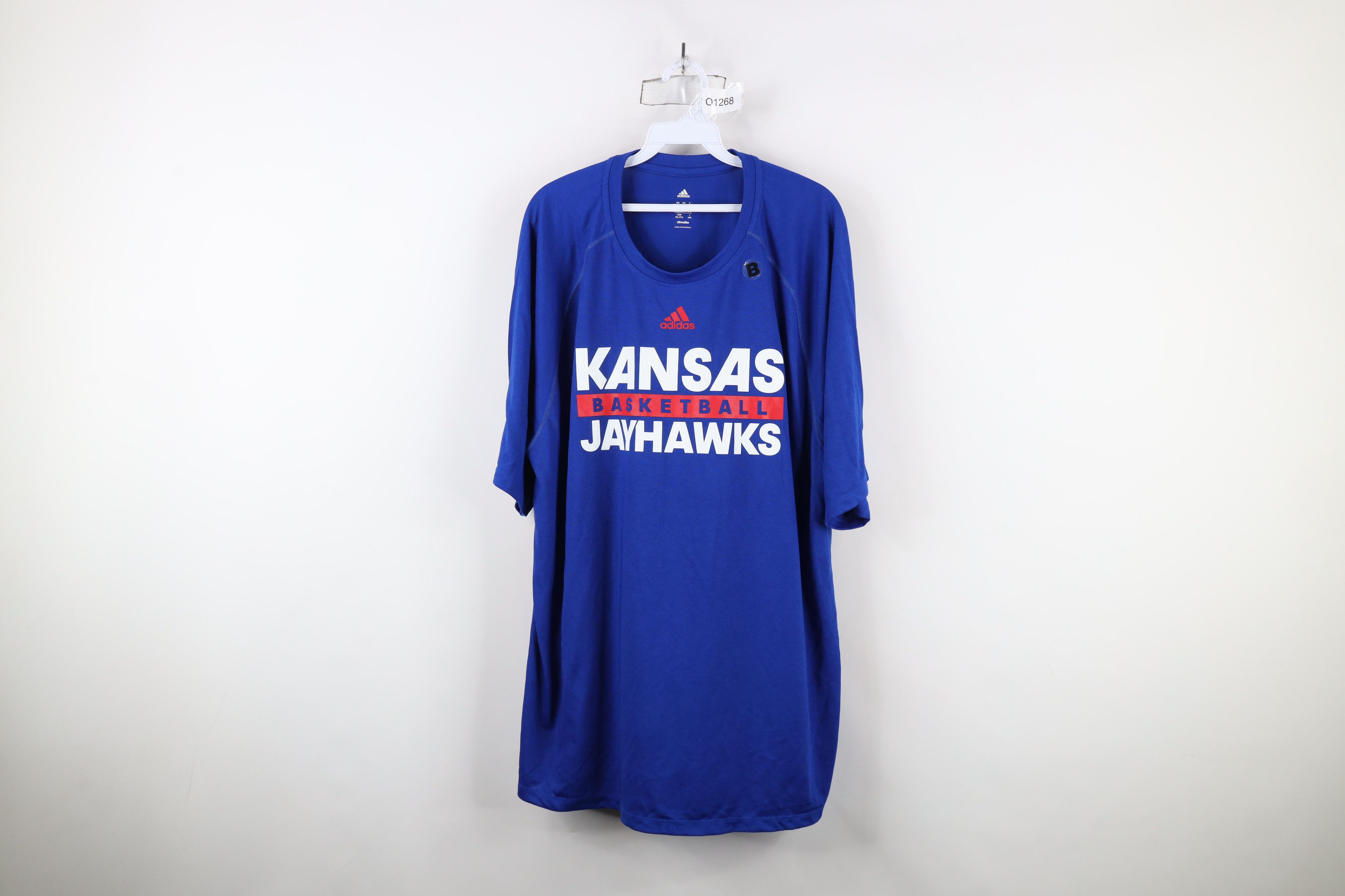 Adidas × Vintage New Adidas Spell Kansas University Basketball T-Shirt Blue Size US XXL / EU 58 / 5 - 1 Thumbnail