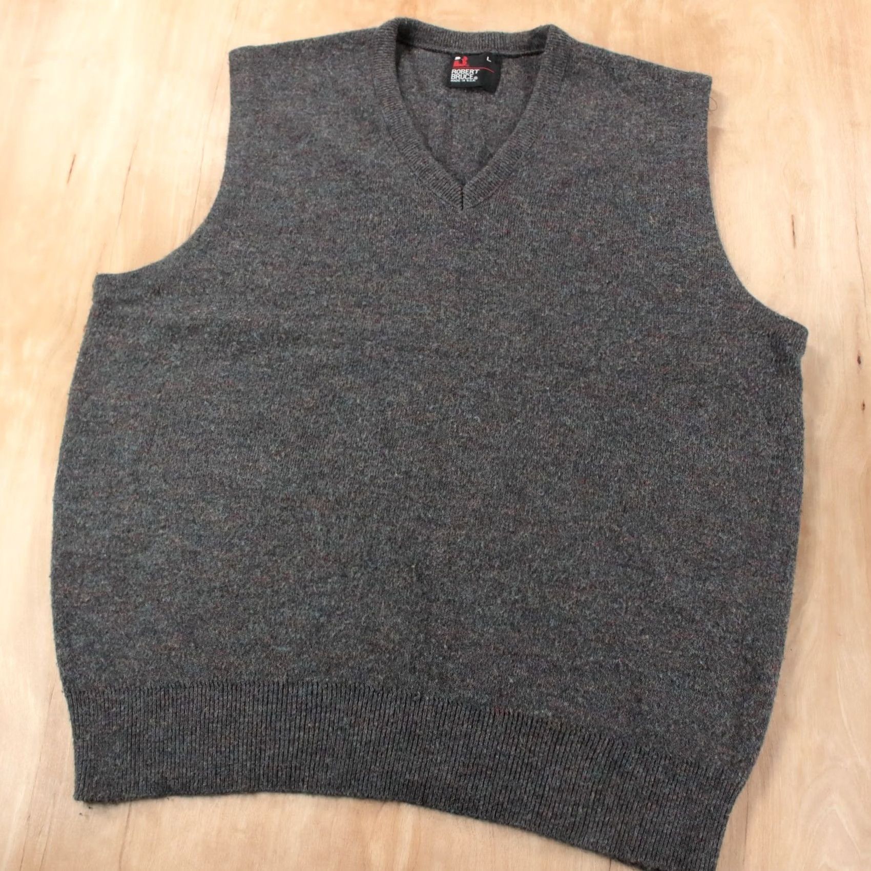 Vintage VINTAGE ROBERT BRUCE speckled wool blend sweater vest LARGE vtg 70s 80s usa made prep Men Size US L / EU 52-54 / 3 - 2 Thumbnail