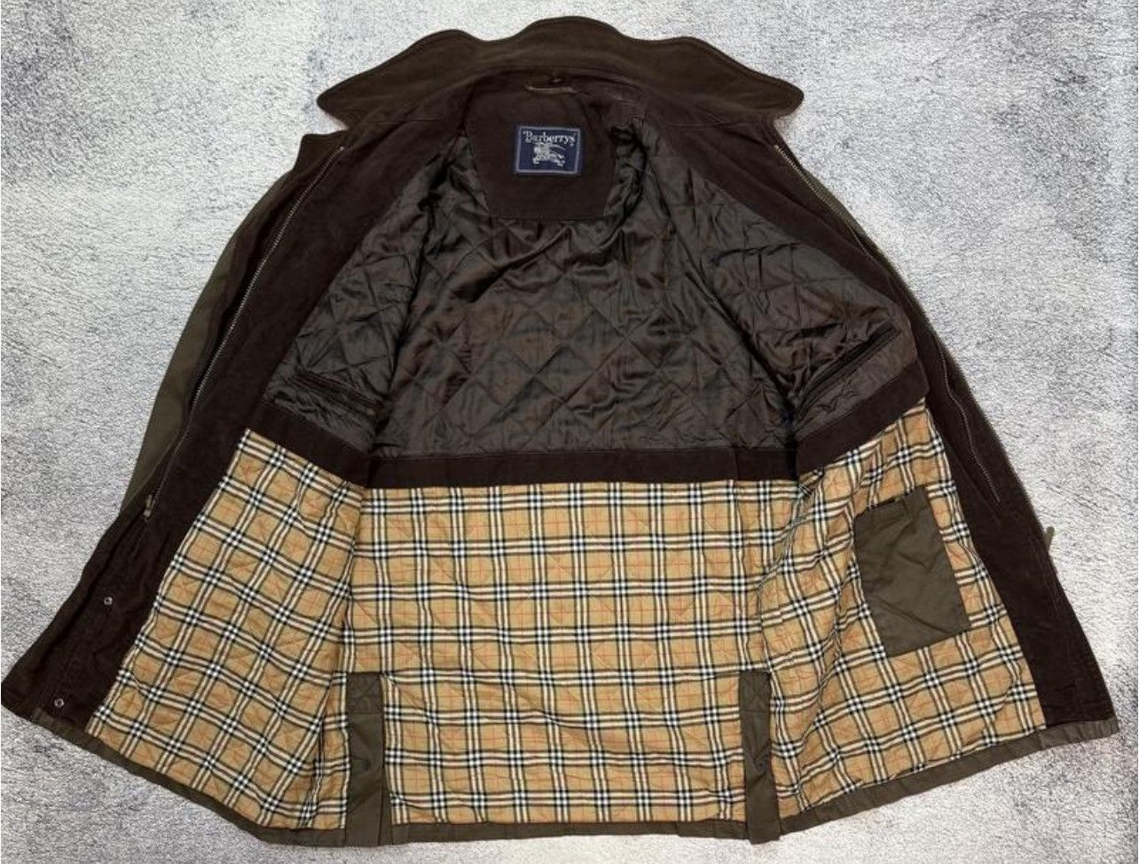 Burberrys men's jacket original vintage rare brown with logo