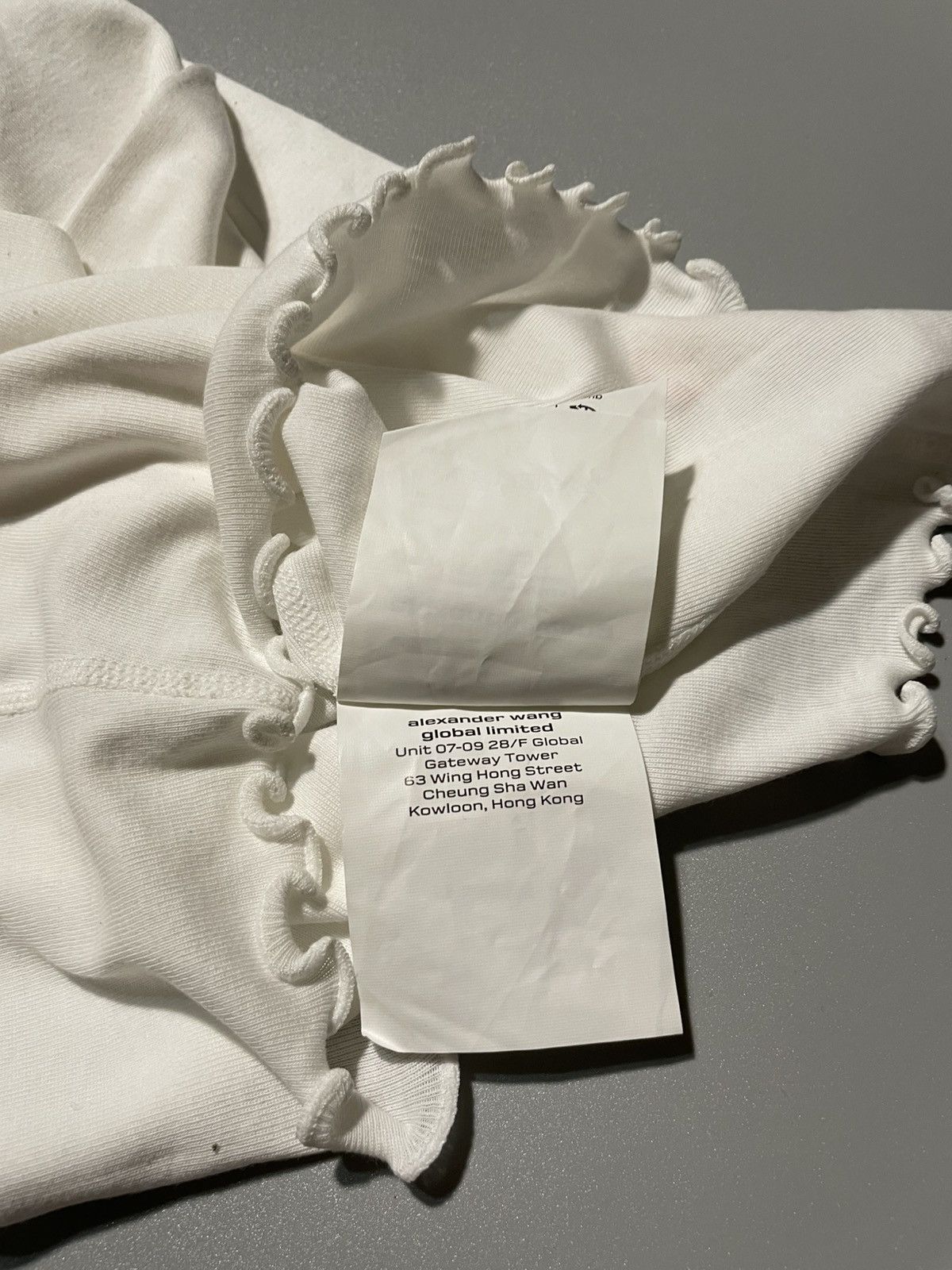 Alexander Wang Alexander Wang Lettuce Hem Crewneck in Micro Rib Jersey Size XS / US 0-2 / IT 36-38 - 7 Thumbnail