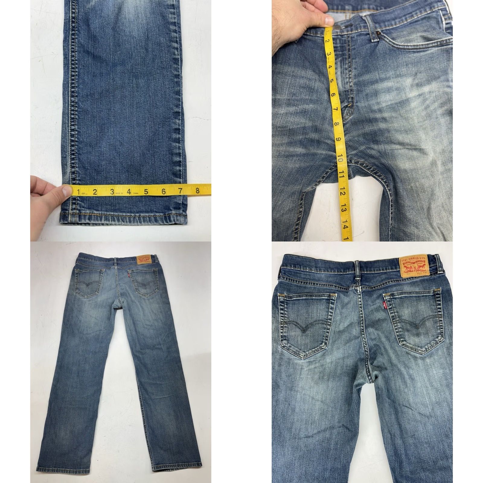 Levi's Levi's 541 Athletic Taper Jeans 35x29 Blue Denim Stretch 5-Pocket Logo Modern Classic Mens Regular Waist Inseam 29 Button Zip Size US 35 - 8 Thumbnail