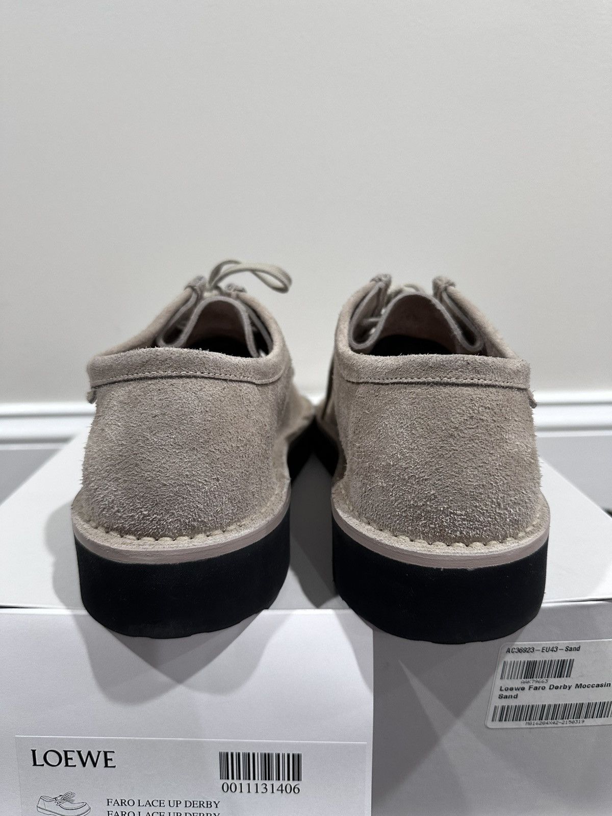 Loewe Loewe Faro Derby Moccasin Sand Suede Shoes Size US 10 / EU 43 - 5 Thumbnail