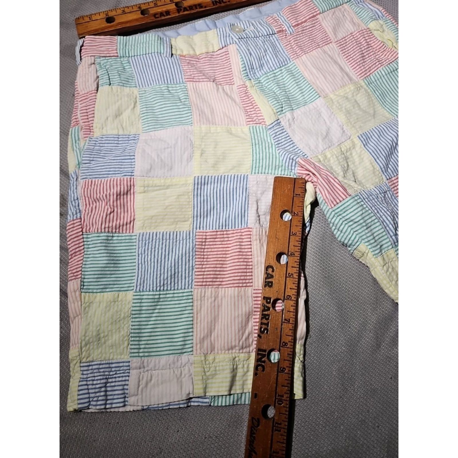 Brooks Brothers Brooks Brothers Shorts Mens 35 Multicolor Seersucker Preppy Patchwork Bermuda Pants Shorts Set? Size US 35 - 7 Thumbnail