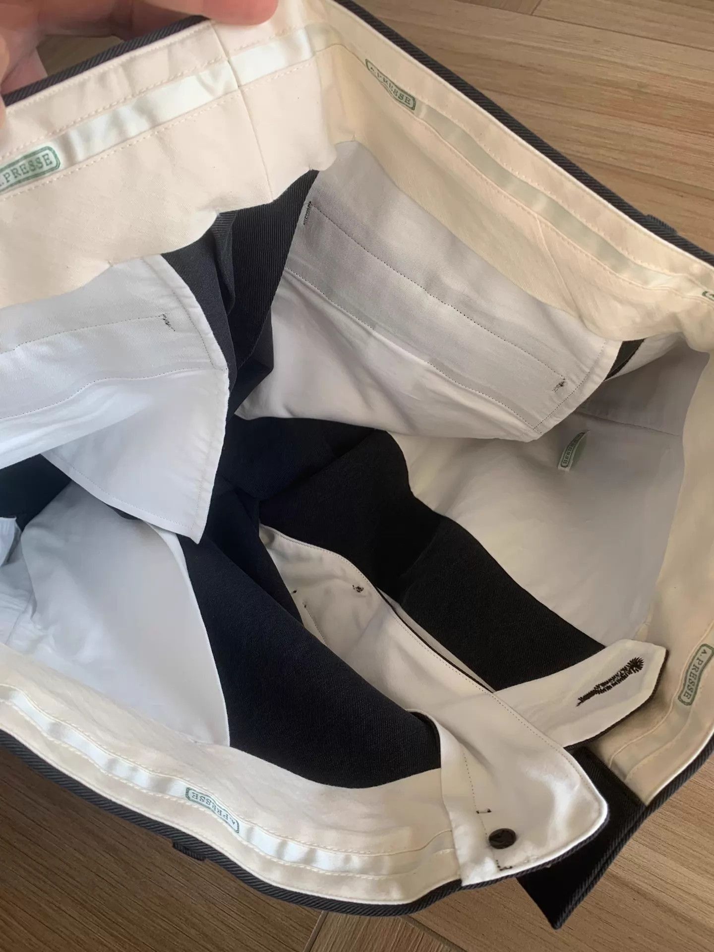 A.PRESSE Black Casual Trousers Size 34 Size US 34 / EU 50 - 3 Thumbnail