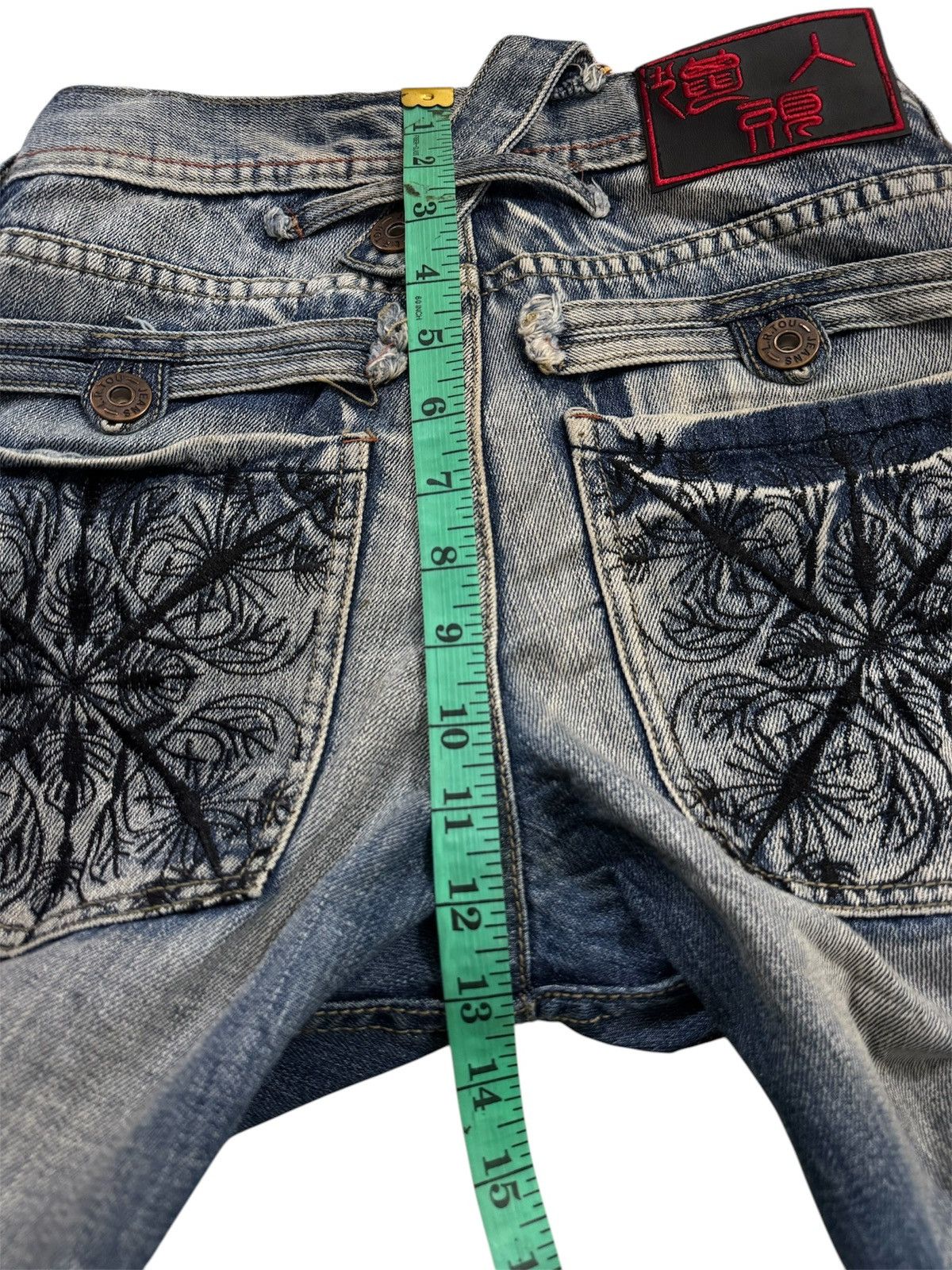 Japanese Brand JAPANESE STYLE LIE REN TOU VERY RARE DESIGN DISTRESSED DENIM Size US 28 / EU 44 - 24 Thumbnail