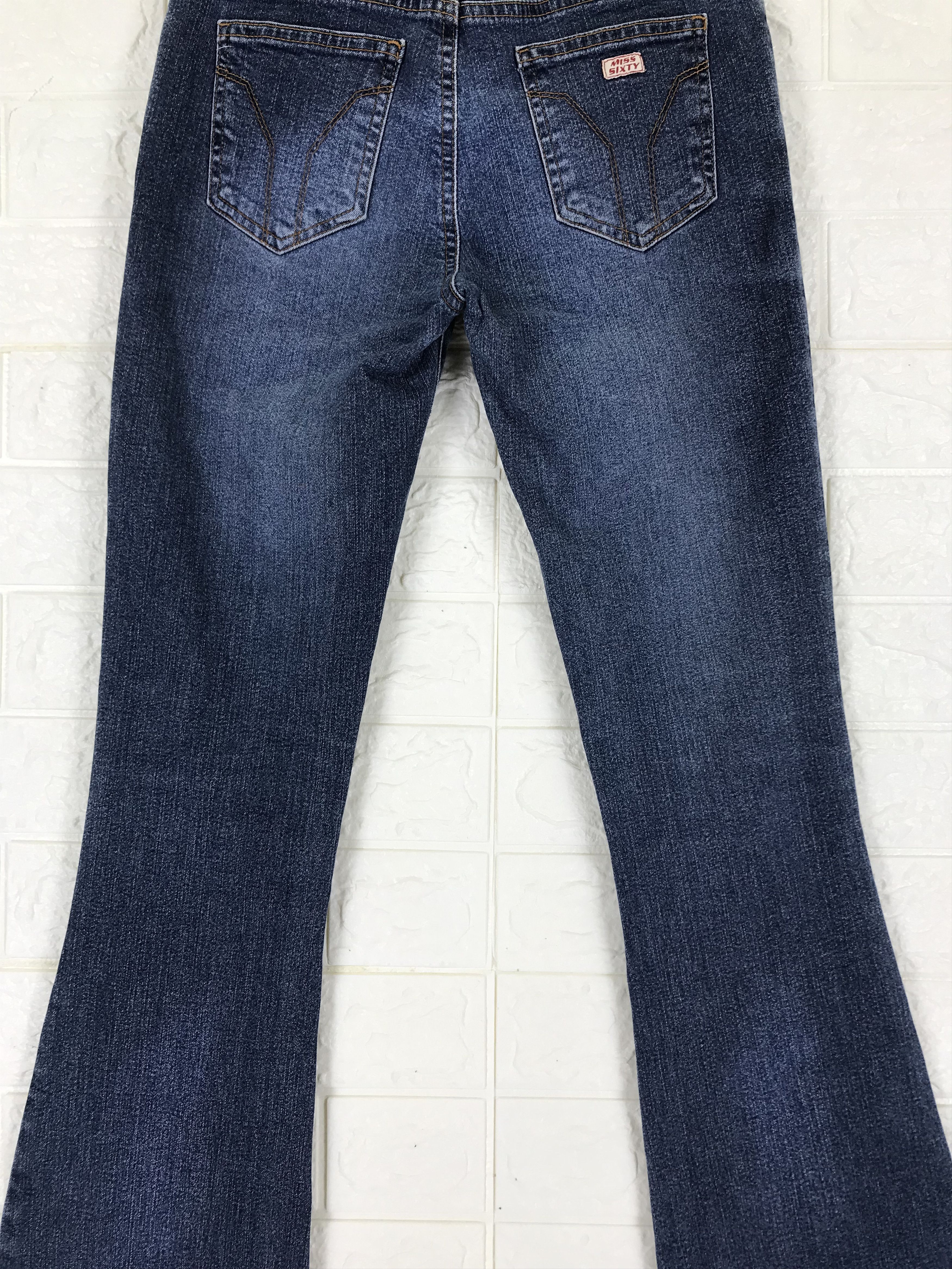 Miss Sixty Vintage Miss Sixty Blue Washed Flare Jeans Size 25" / US 0 / IT 36 - 7 Thumbnail