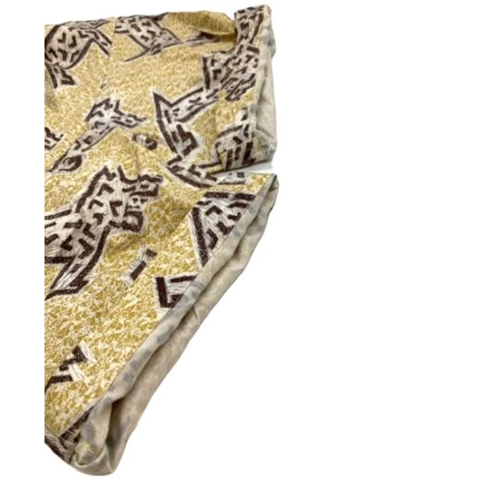 Issey Miyake ISSEY MIYAKE RAYON PATTERNED SHORT SLEEVE SHIRT MEN SIZE M BEIGE x BROWN USED Size US M / EU 48-50 / 2 - 6 Thumbnail