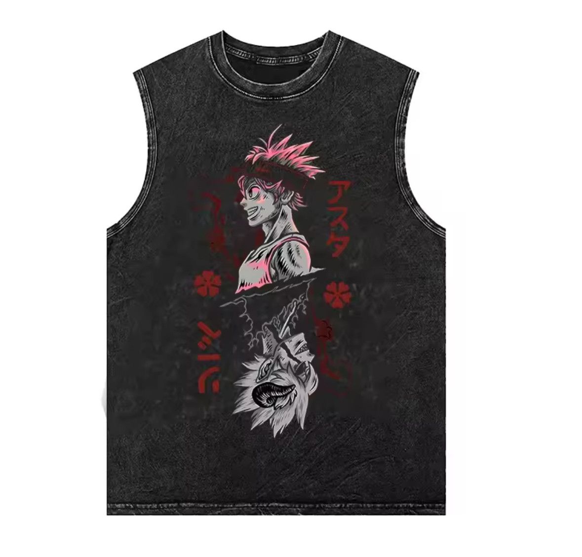 Japanese Brand Y2K Anime Gojo Jujutsu Washed Tank Top T-Shirt Size US M / EU 48-50 / 2 - 1 Thumbnail