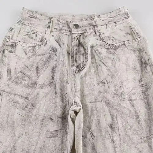 VIBE Vintage jet black tie dye washed dirty jeans Size US 30 / EU 46 - 6 Thumbnail