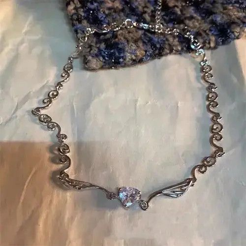 Japanese Brand × Vintage White Gold-plated Plated Necklace Ladies Cool Style Size ONE SIZE - 1 Thumbnail