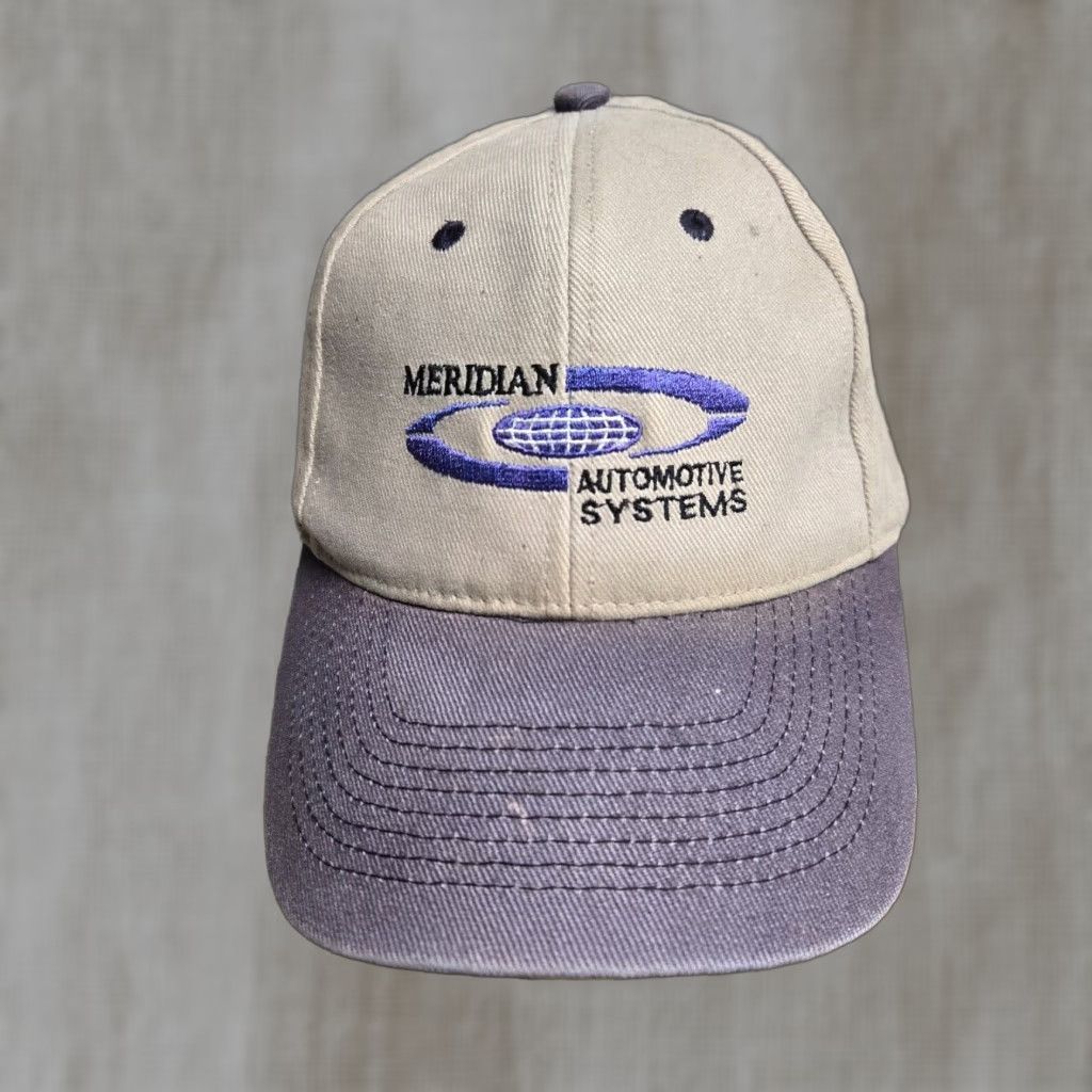 Vintage VINTAGE Meridian Automotive System Hat Baseball Cap One Size Blue Adjustable Adult Mens Size ONE SIZE - 1 Thumbnail