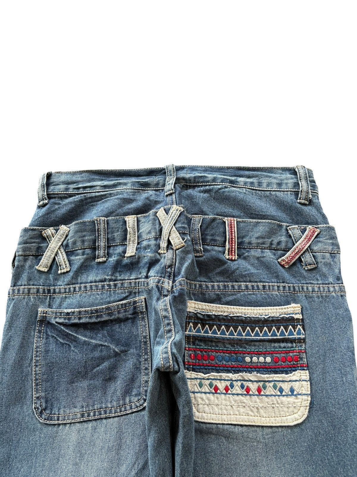 Diesel Vintage Japanese Brand Double Waist Distressed Jeans Size 30" / US 8 / IT 44 - 4 Thumbnail