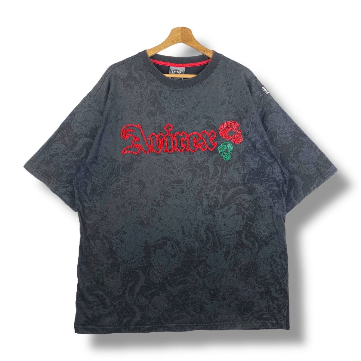 Avirex AVIREX Embroidery Logo Full Print Tee Shirt 2-Large Size Size US XXL / EU 58 / 5 - 1 Thumbnail