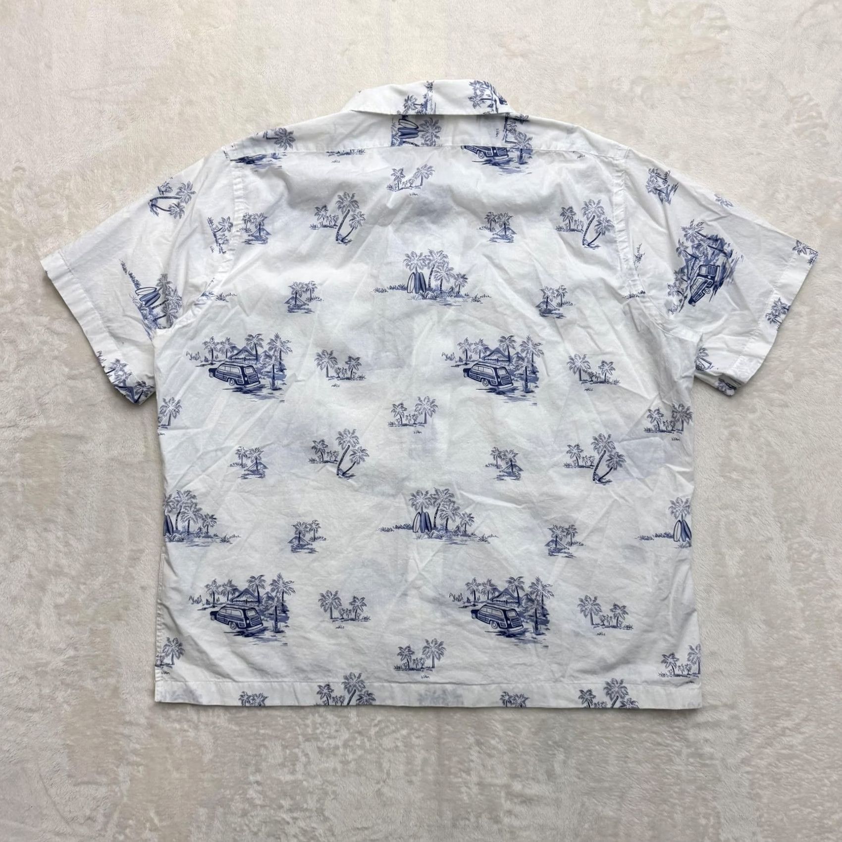 Brooks Brothers Brooks Brothers Shirt Mens XL White Blue Hawaiian Beach Print Button Front Shirt Size US XL / EU 56 / 4 - 7 Thumbnail
