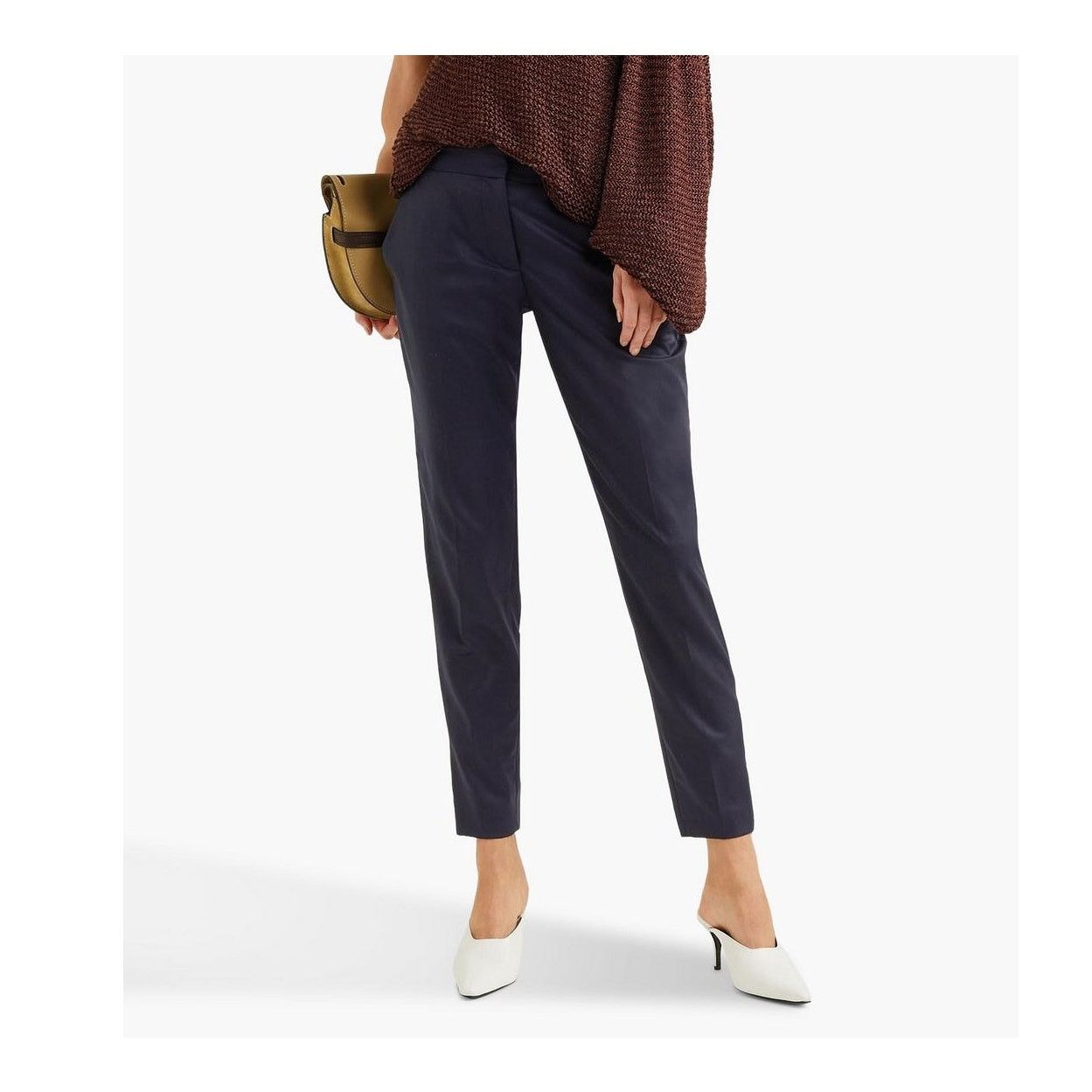 Stella McCartney Navy Vivian Tapered Zip Ankle Pant 42/ M