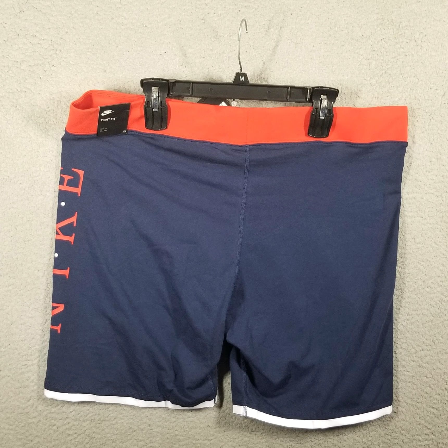 Nike Nike Biker Shorts Womens 3X American Flag Swoosh Navy Red Tight Fit DM7992-410 Size 40" / US 18 - 3 Thumbnail
