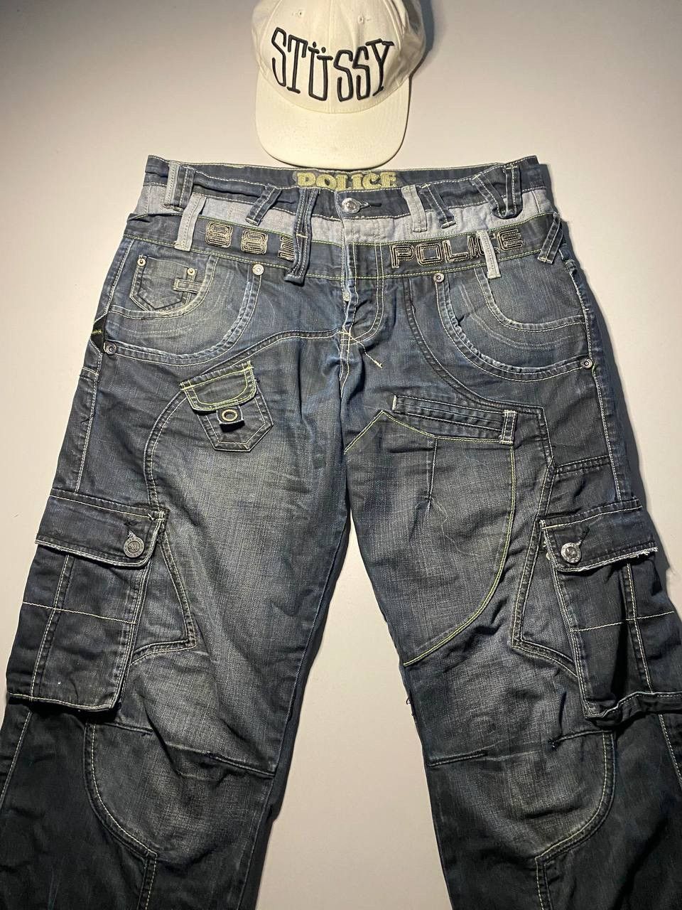 Japanese Brand Police 883 Rare Baggy Y2k Multipocket Cargo Pants Size US 34 / EU 50 - 1 Thumbnail
