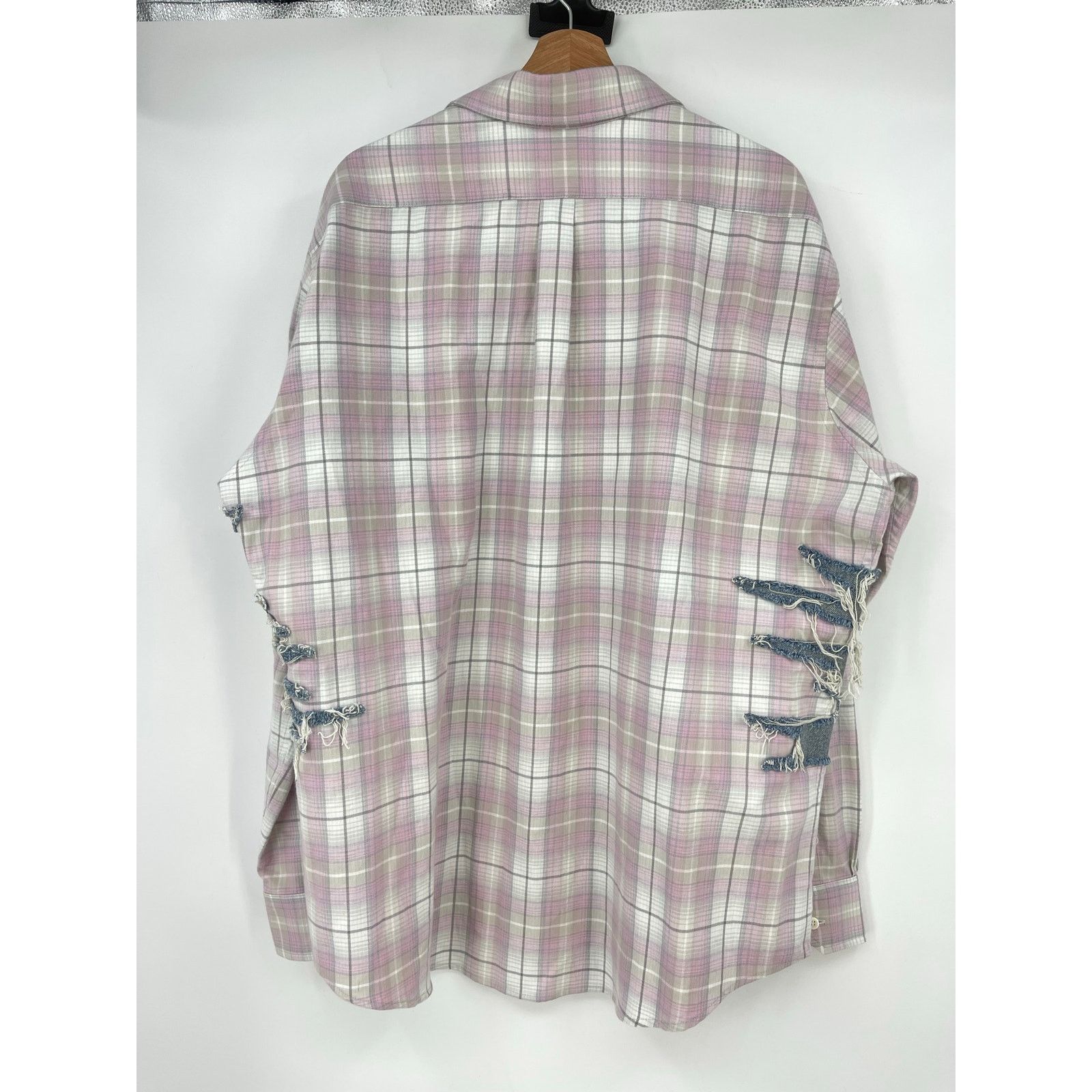 Y/Project Y-PROJECT | Whisker Distressed Denim Flannel Shirt XXL Size US XXL / EU 58 / 5 - 4 Thumbnail