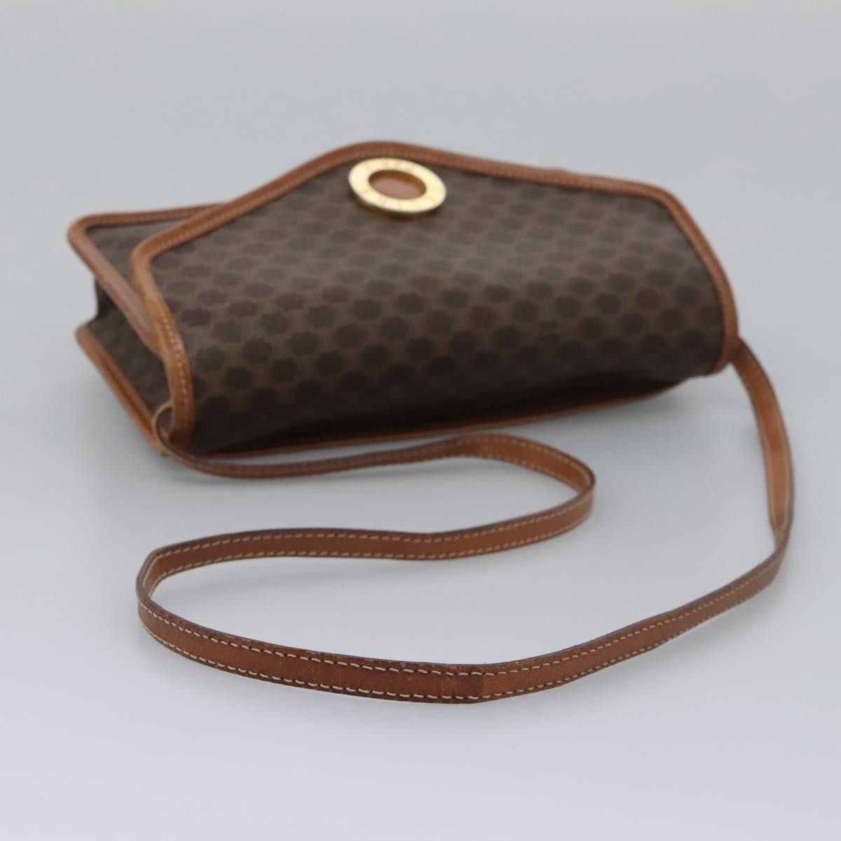Celine CELINE Macadam Canvas Shoulder Bag Pvc Leather Brown Gold Size ONE SIZE - 7 Thumbnail