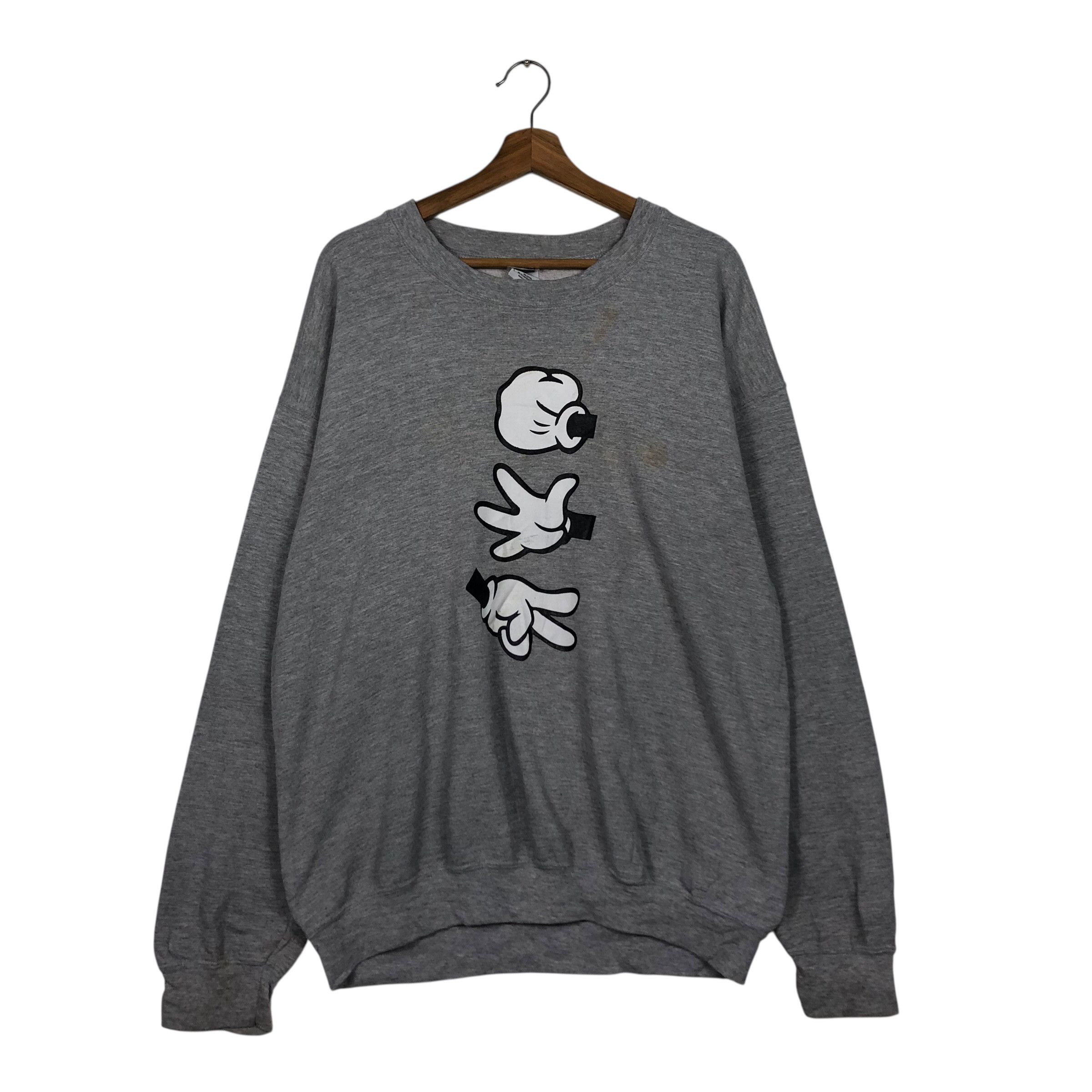 Japanese Brand 📌Vintage Sweatshirt Crewneck Mickey Mouse Hand Style Size US L / EU 52-54 / 3 - 2 Thumbnail