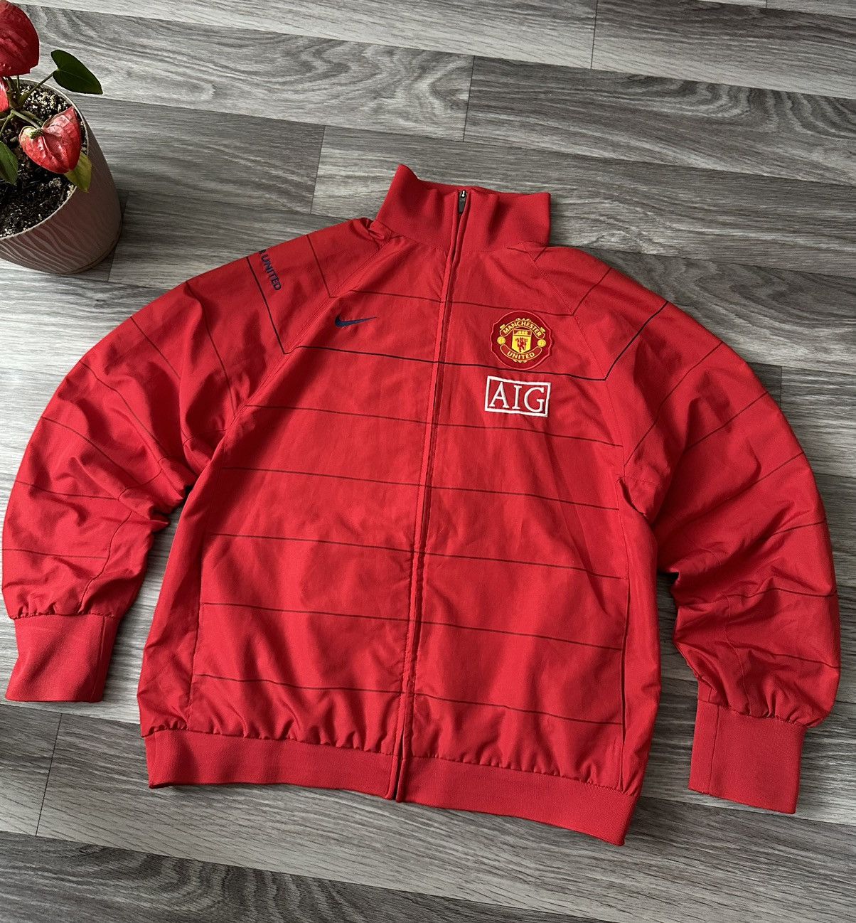 Nike Nike Manchester United 2008-2009 Vintage Red Track Jacket Size US L / EU 52-54 / 3 - 1 Thumbnail