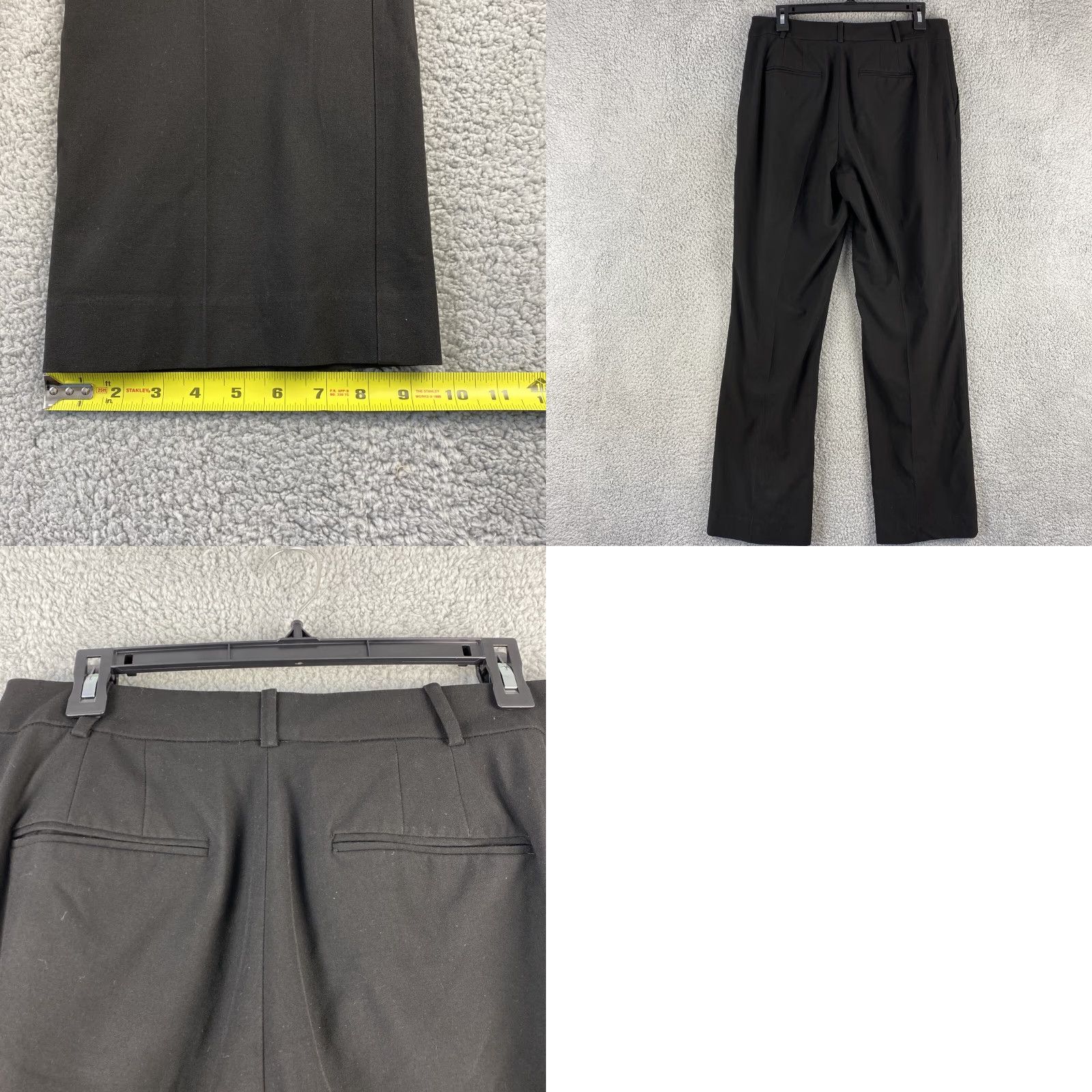 Ann Taylor Ann Taylor Dress Pants Women's Size 8 Black Mid-Rise Straight Leg Regular Fit Size 30" / US 8 / IT 44 - 8 Thumbnail