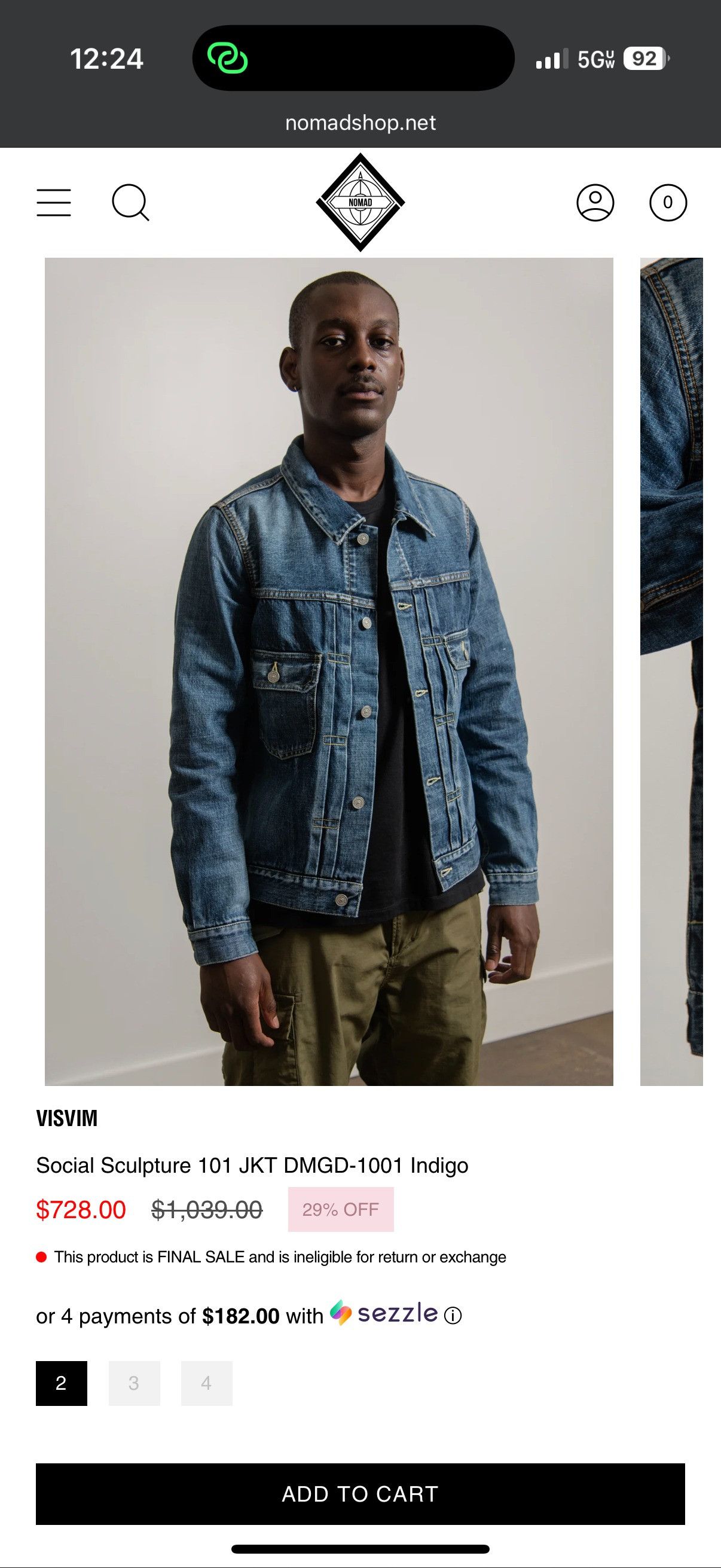 Visvim visvim SS 101 Denim JKT DMGD-1001 Size US M / EU 48-50 / 2 - 4 Thumbnail