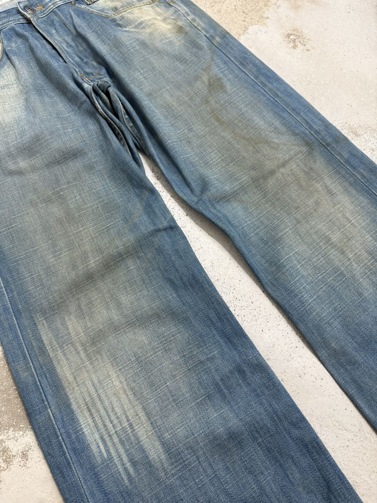 Diesel Wide Leg Diesel Industry Mudwash High OZ Denim Pants Size US 31 - 5 Thumbnail