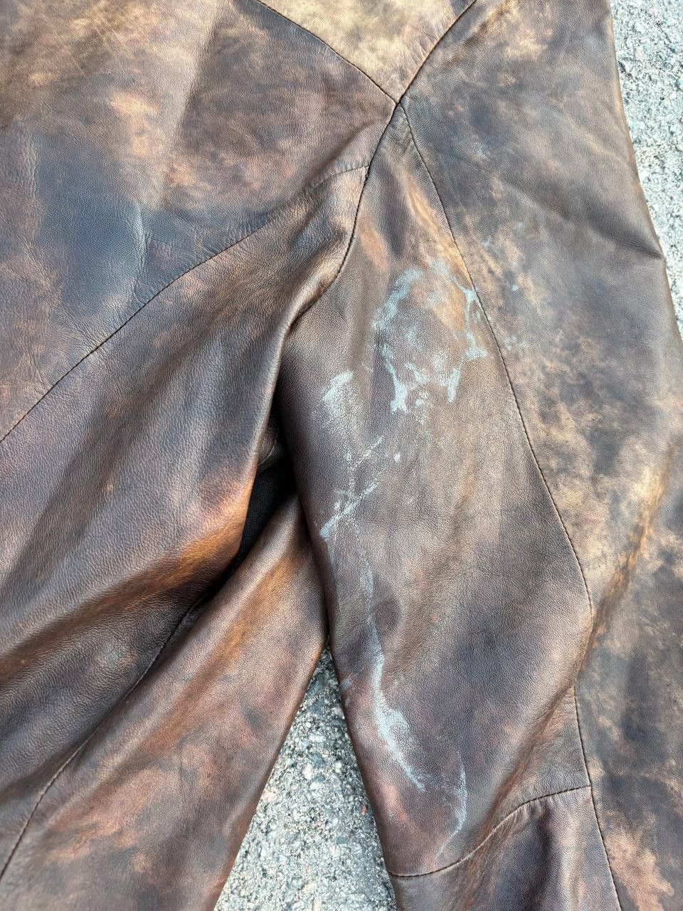 Vintage Vintage Avant Garde Vespucci Leather Chocolste Pony Jacket Size US XL / EU 56 / 4 - 7 Thumbnail