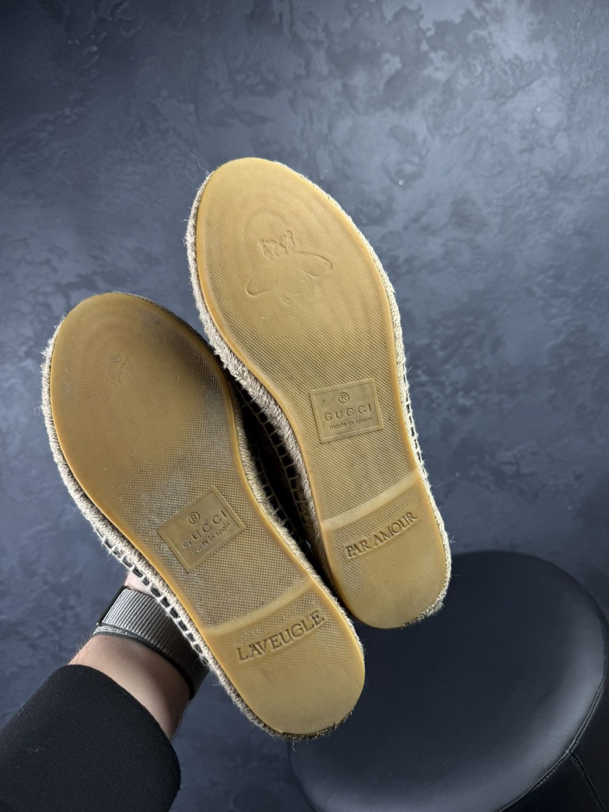Gucci Gucci GG Supreme Canvas Monogram Espadrille Flats Slip Ons Size US 6 / IT 36 - 9 Thumbnail