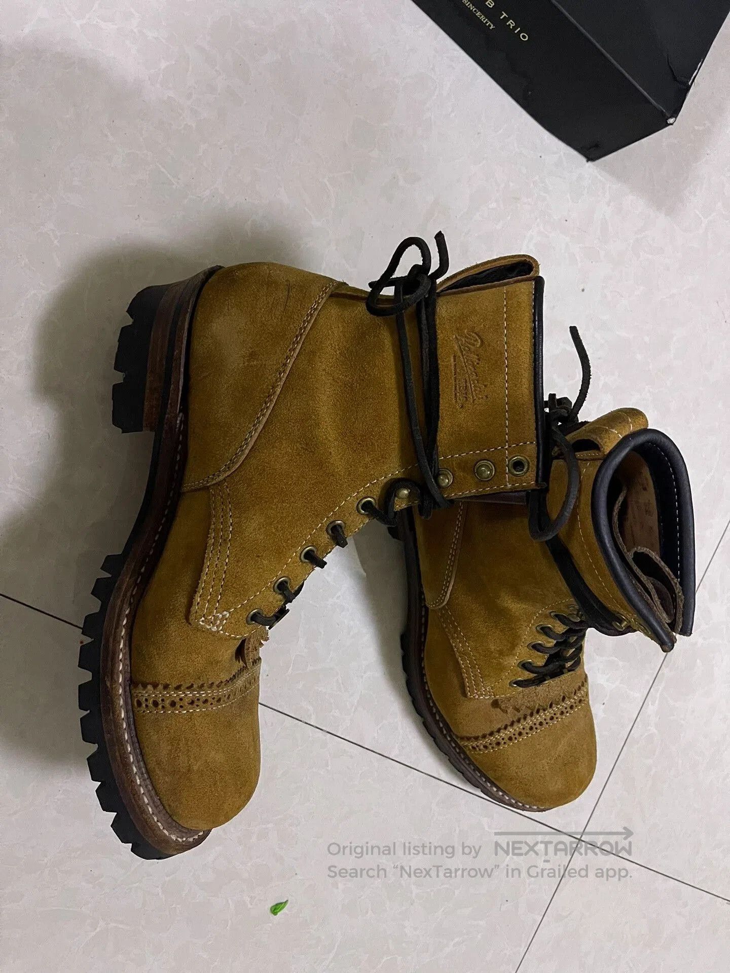 Japanese Brand limited edition de yong sheng combat boots. Size US 8.5 / EU 41-42 - 4 Thumbnail