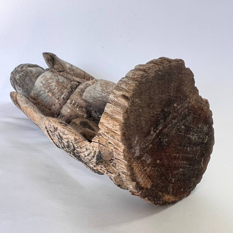 Vintage Vintage Hand-Carved African Tribal Man Wood Statue Figure Size ONE SIZE - 5 Thumbnail