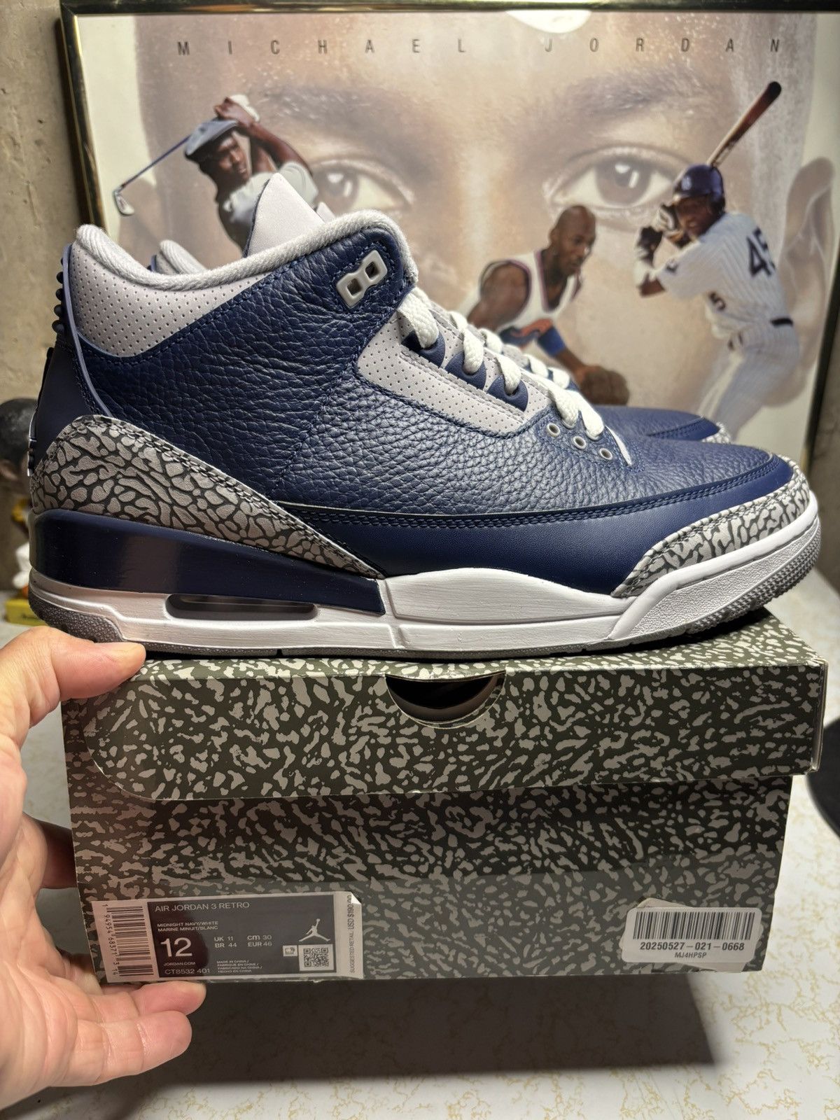 Jordan Brand Air Jordan 3 Retro Georgetown Size US 12 / EU 45 - 1 Thumbnail