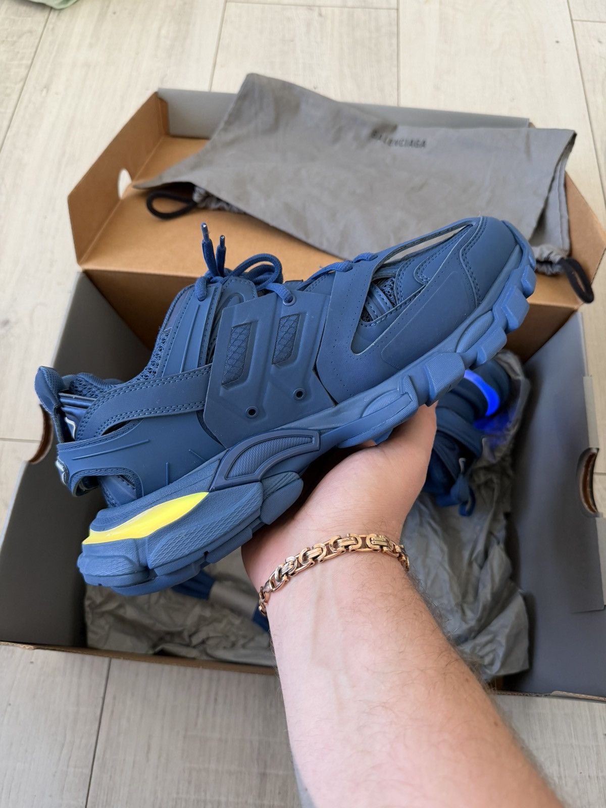Balenciaga Balenciaga Track Led Blue Size US 7 / EU 40 - 5 Thumbnail